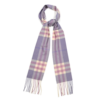 Burberry Cashmere Giant Heritage Check Fringe Scarf Pink 1 of 6