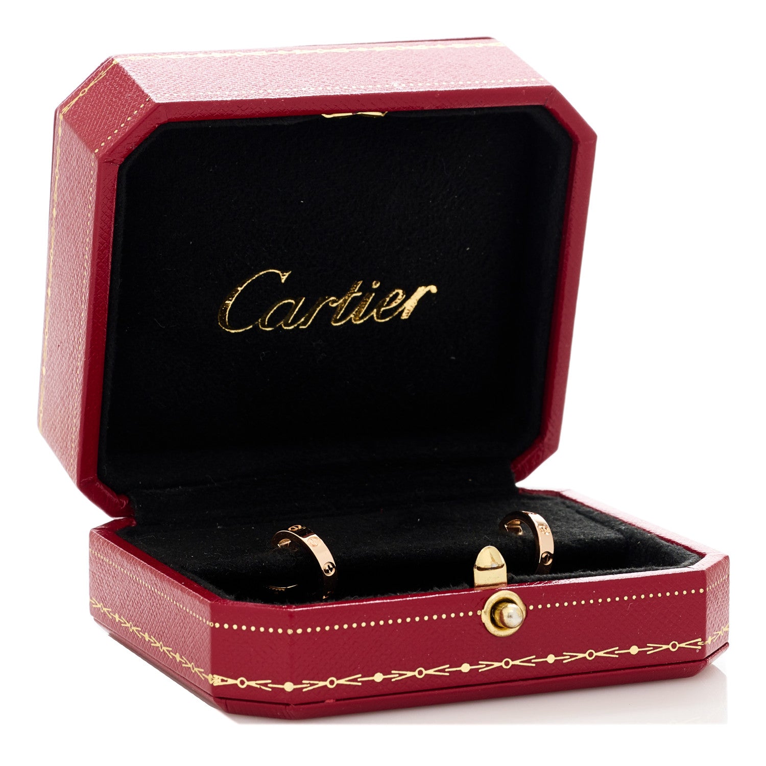 Cartier 18K Pink Gold Small LOVE Hoop Earrings 7 of 7