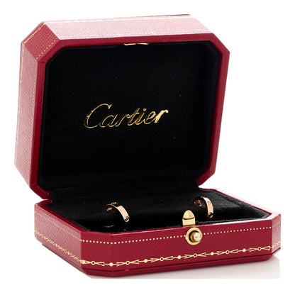 Cartier 18K Pink Gold Small LOVE Hoop Earrings 7 of 7
