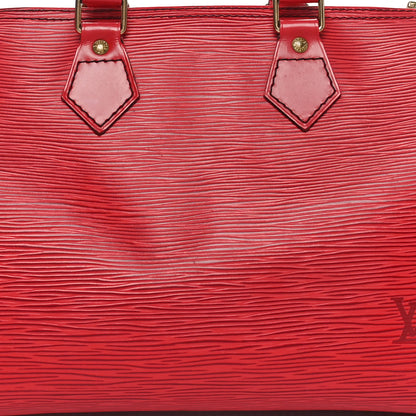 Louis Vuitton Epi Speedy 25 Castillan Red 7 of 9