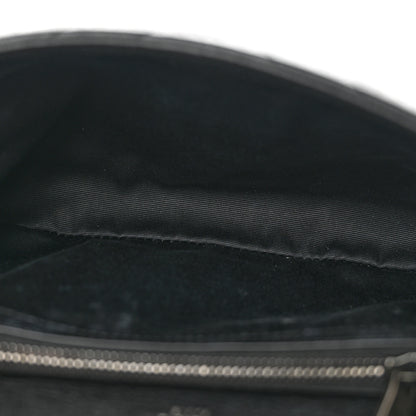 Saint Laurent Sheepskin Matelasse Chevron Monogram Medium College Bag Black 5 of 13
