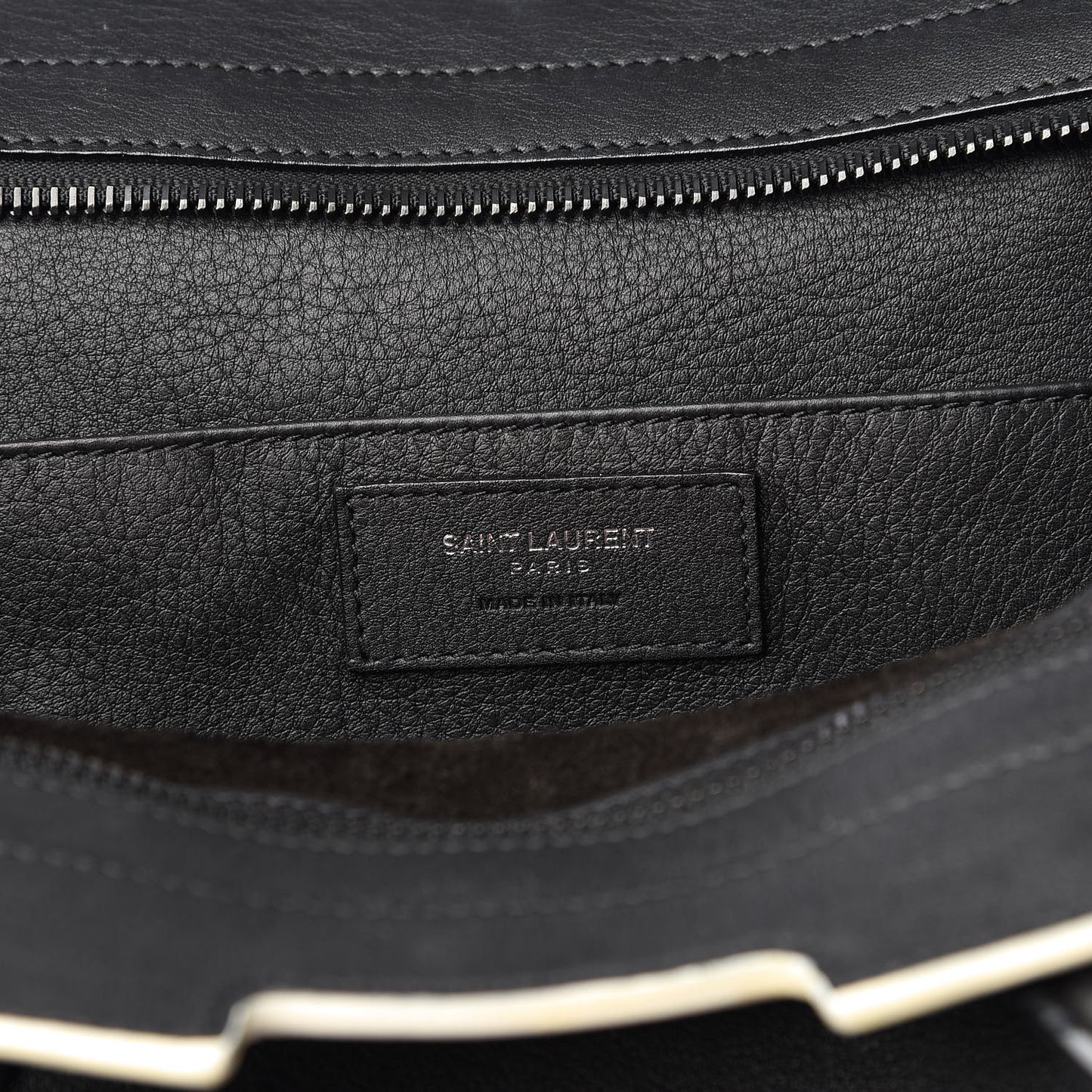 Calfskin Small Monogram Downtown Cabas Black White