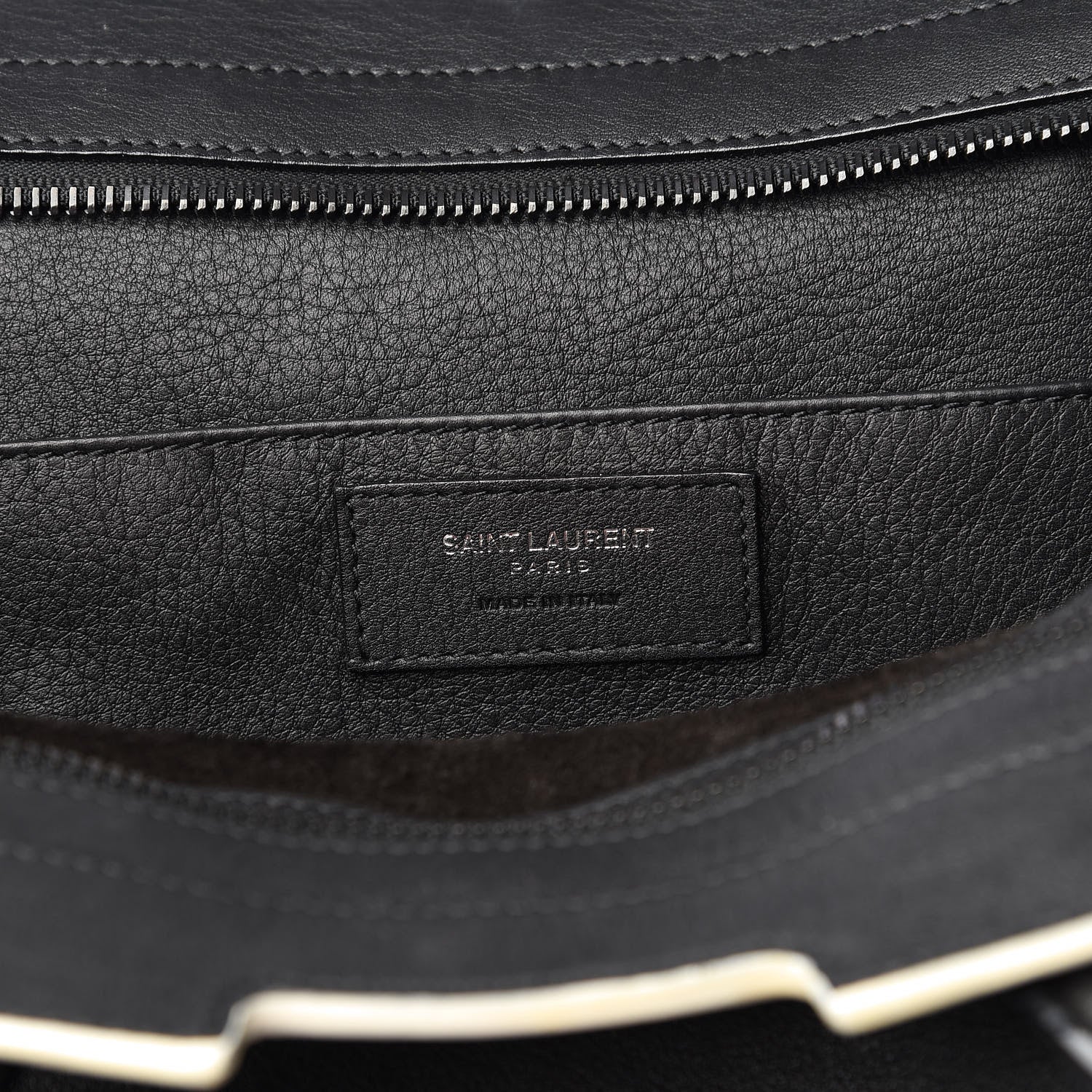 Saint Laurent Calfskin Small Monogram Downtown Cabas Black White 5 of 8