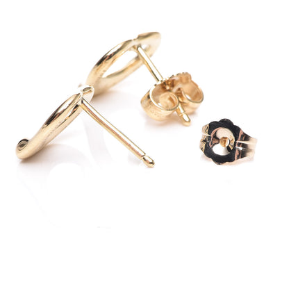 Tiffany 18K Yellow Gold 11mm Elsa Peretti Open Heart Earrings 5 of 6