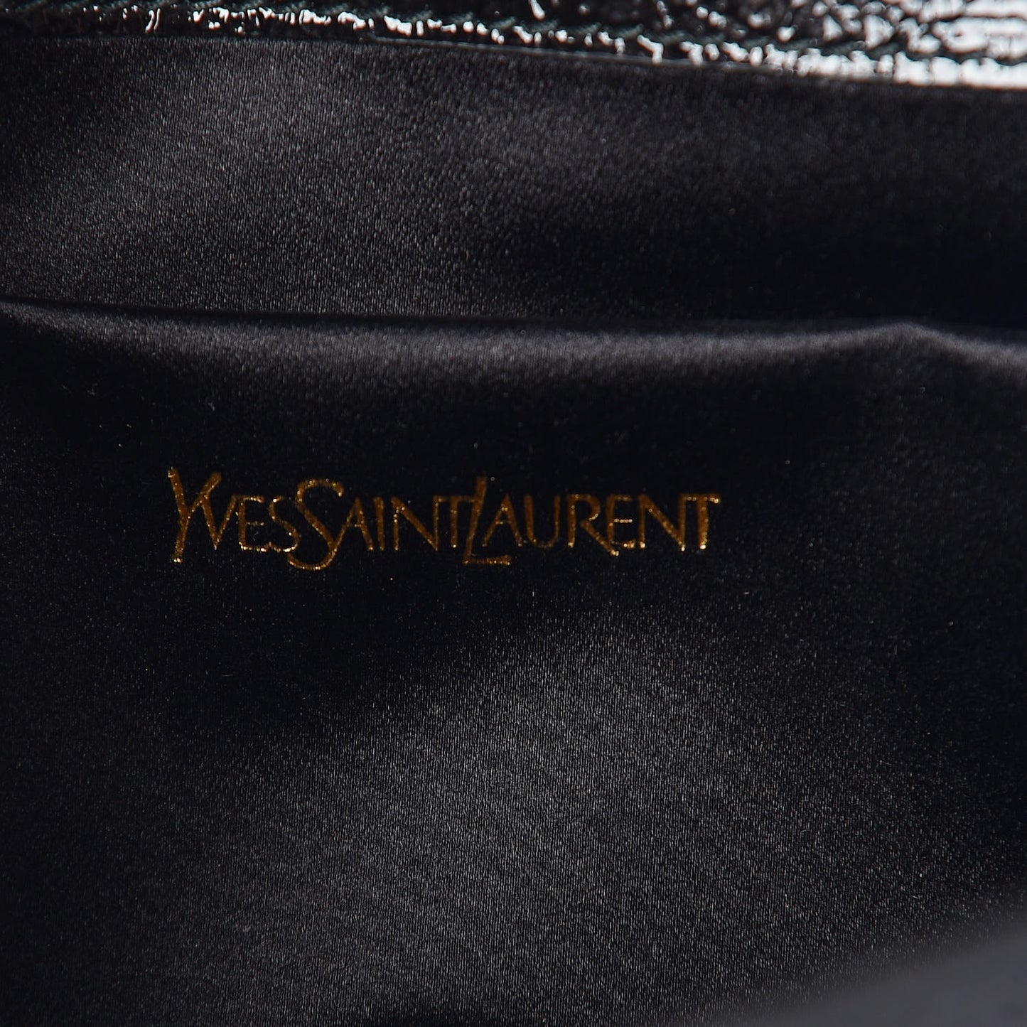 Textured Patent Monogram Large Belle De Jour Clutch Black
