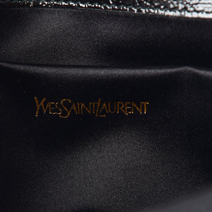Saint Laurent Textured Patent Monogram Large Belle De Jour Clutch Black 6 of 9