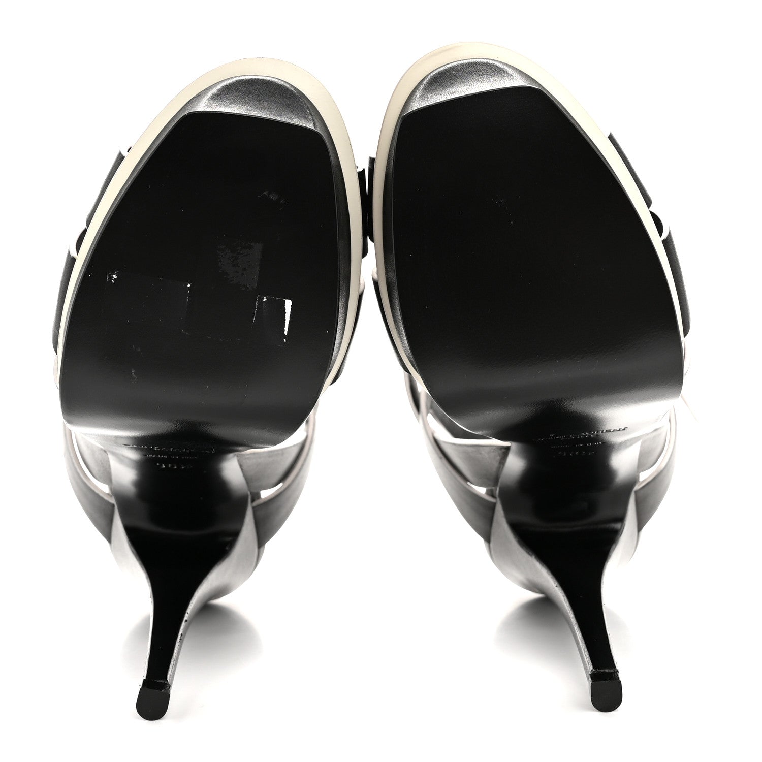 Saint Laurent Calfskin Tribute 105 Platform Sandals 36.5 Black 6 of 11