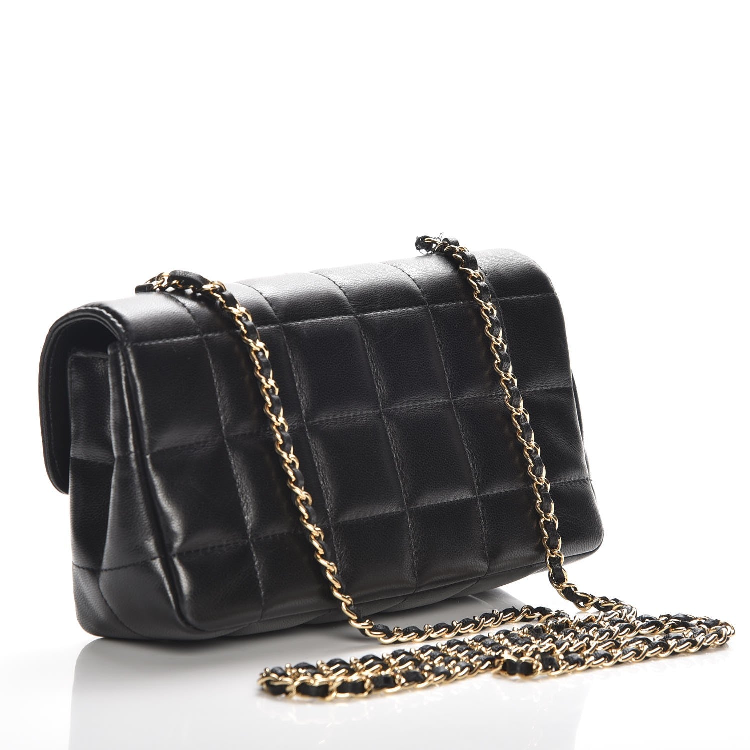 Chanel Lambskin Quilted Mini Chocolate Bar Flap Black 2 of 12