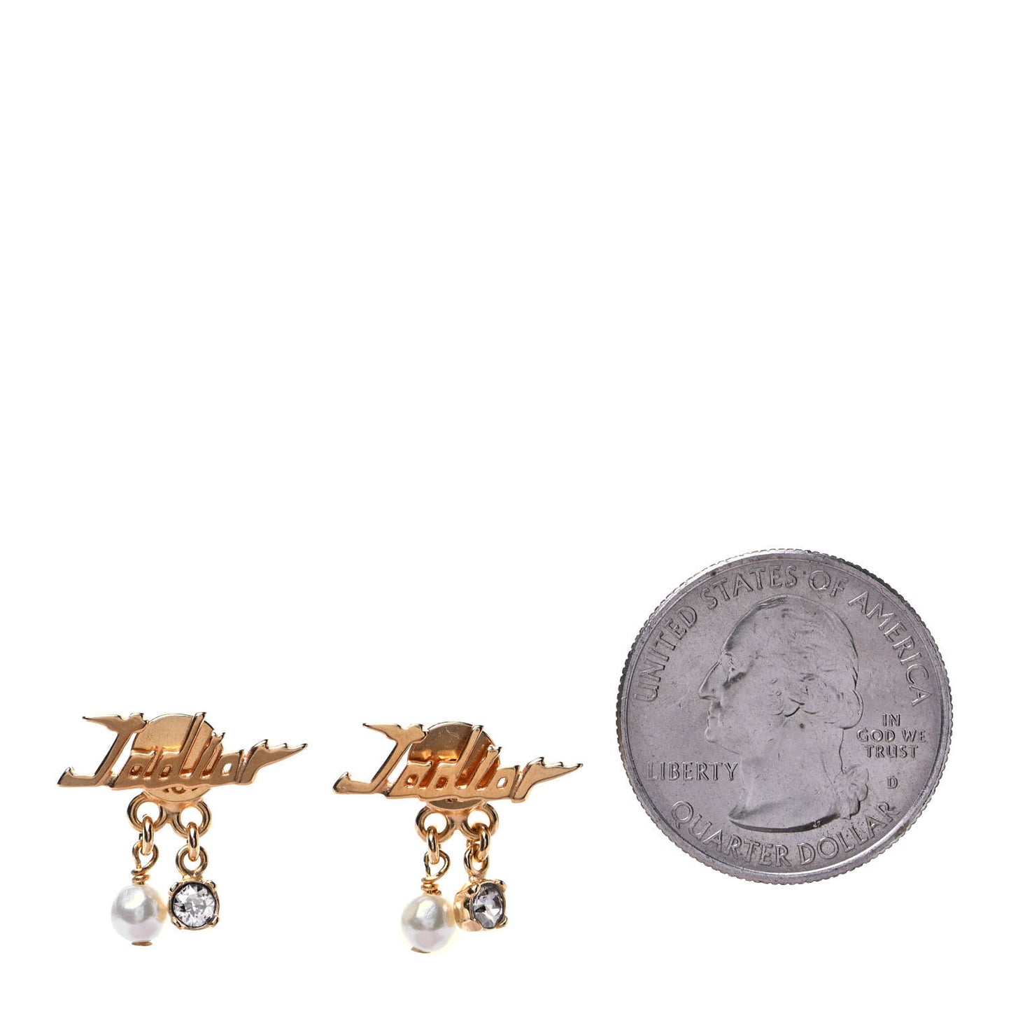 Crystal Pearl J'Adior Earrings Gold