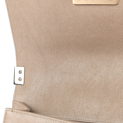 Chanel Caviar Chevron Quilted Small Boy Flap Dark Beige 11 of 14