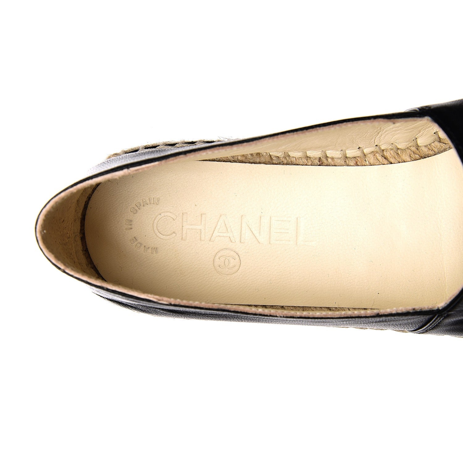 Chanel Lambskin CC Espadrilles 37 Black 6 of 10