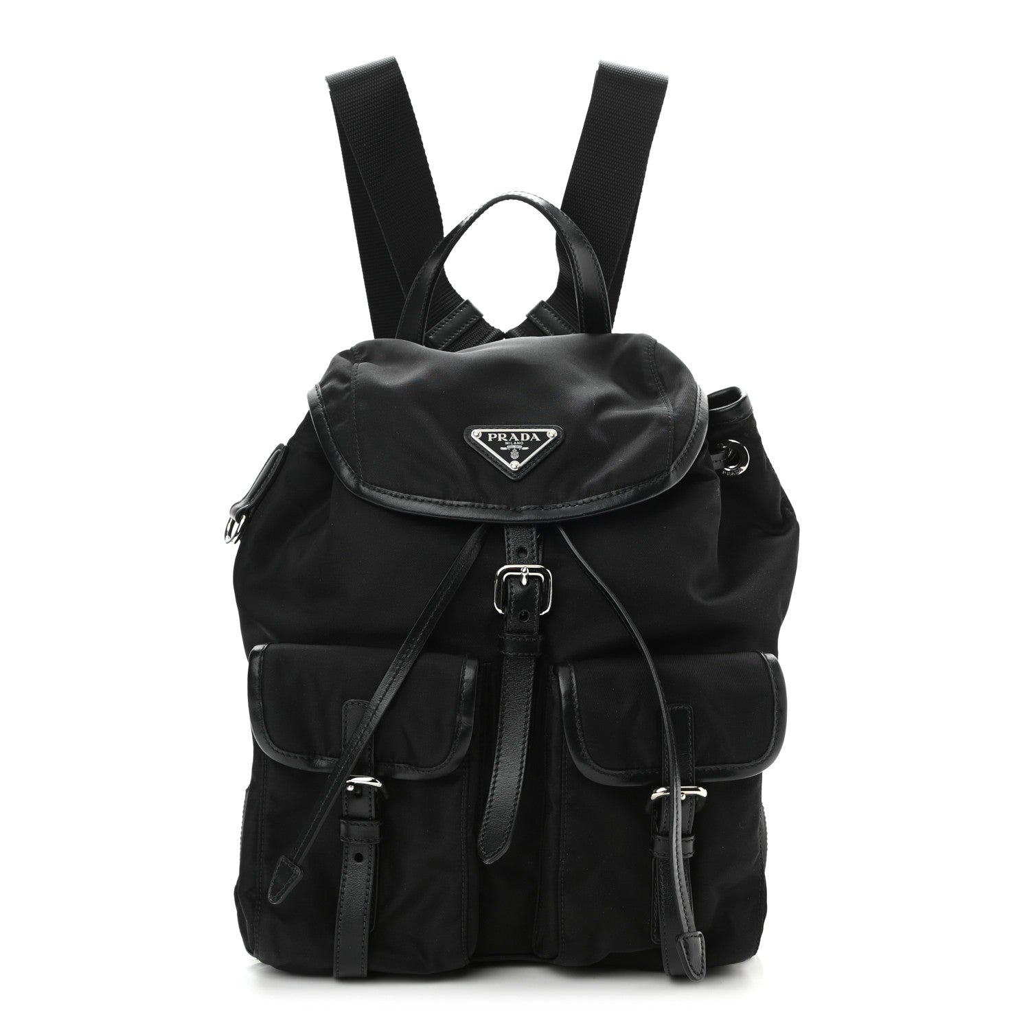 Prada Tessuto Nylon Vitello Backpack Black 1 of 8