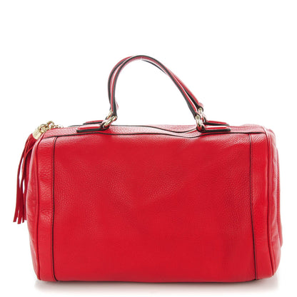 Gucci Pebbled Calfskin Medium Soho Boston Red 1 of 7