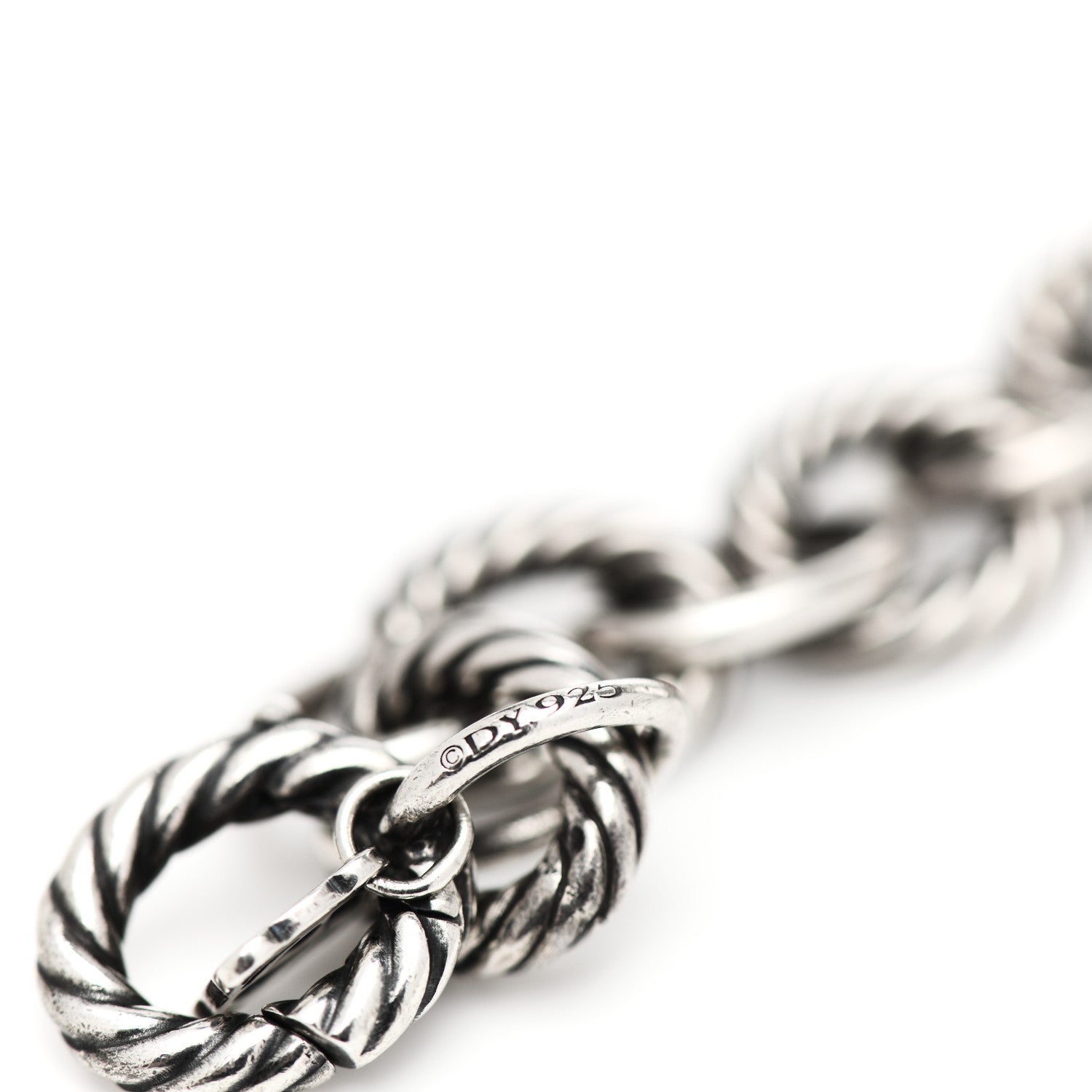David Yurman Sterling Silver 10mm Medium Oval Link Bracelet 3 of 3