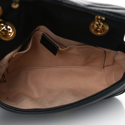 Gucci Calfskin Matelasse Mini GG Marmont Shoulder Bag Black 4 of 4