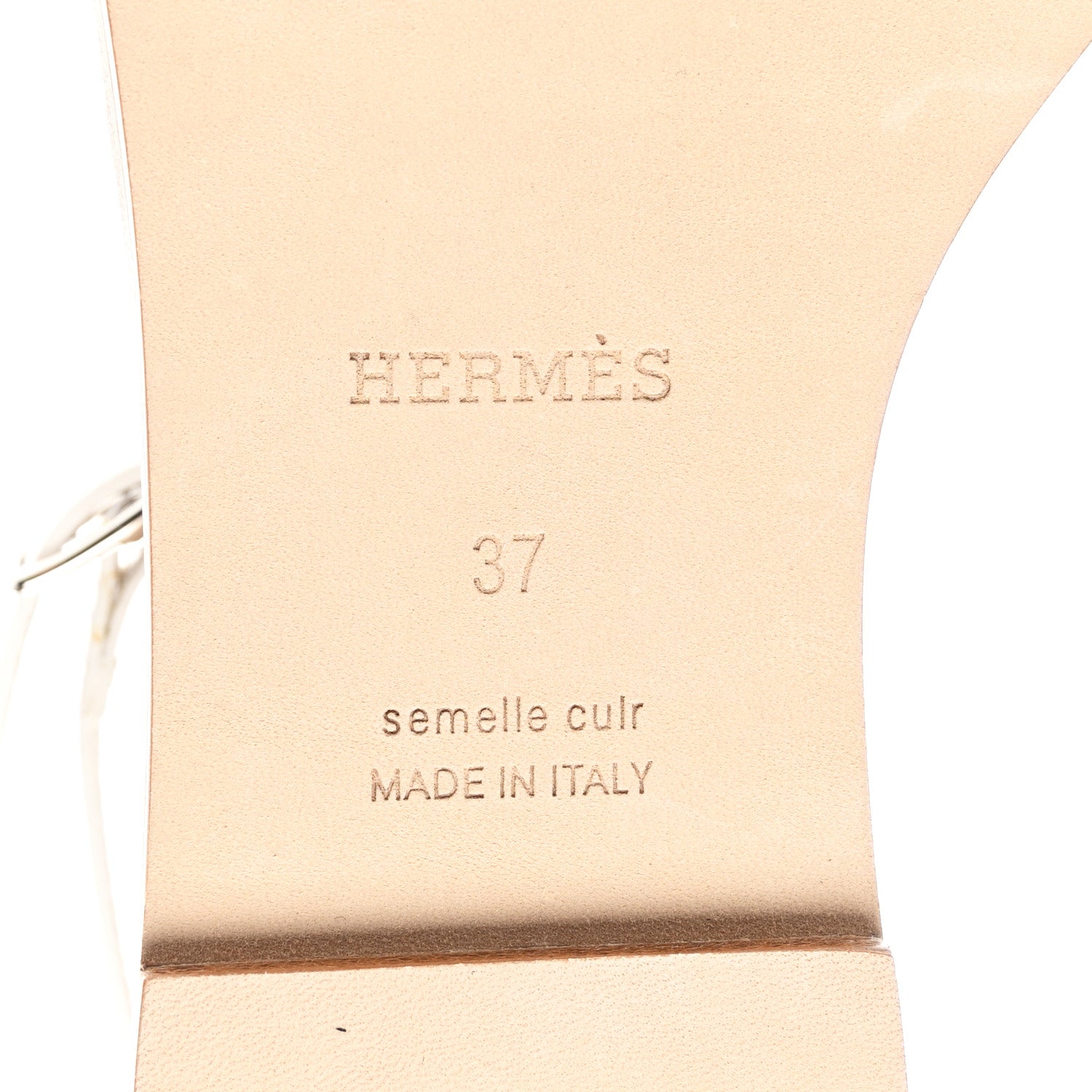 Hermes Epsom Santorini Sandals 37 White 6 of 9