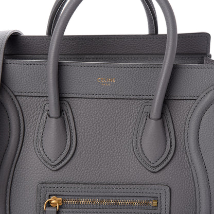 Celine Baby Drummed Calfskin Nano Luggage Kohl 7 of 9