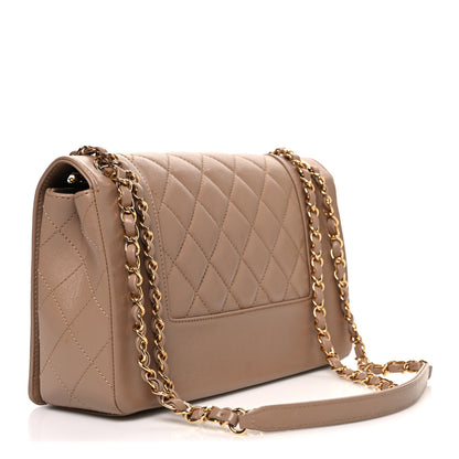 Chanel Sheepskin Quilted Vintage Mademoiselle Flap Beige 3 of 11
