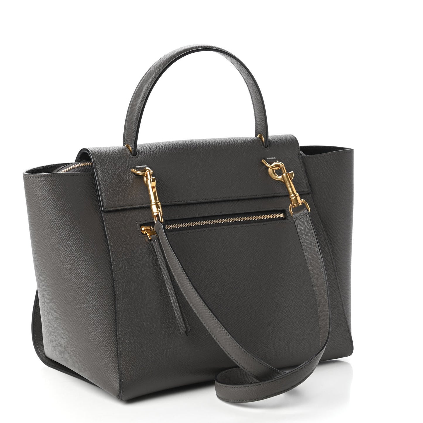 Grained Calfskin Small Belt Bag Grey