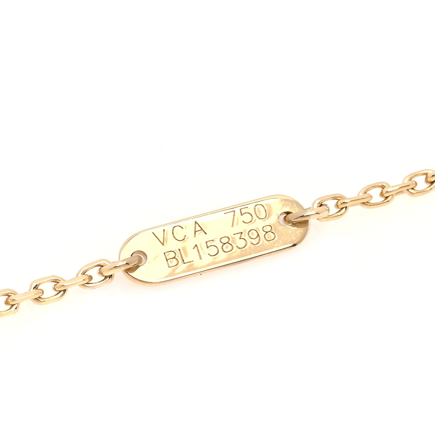 Van Cleef & Arpels 18K Yellow Gold Mother of Pearl Lucky Alhambra Butterfly Pendant Necklace 4 of 6