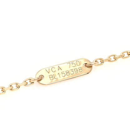 Van Cleef & Arpels 18K Yellow Gold Mother of Pearl Lucky Alhambra Butterfly Pendant Necklace 4 of 6