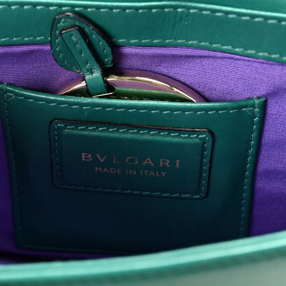 Bulgari Calfskin Serpenti Forever Flap Clutch  Emerald Green 6 of 9