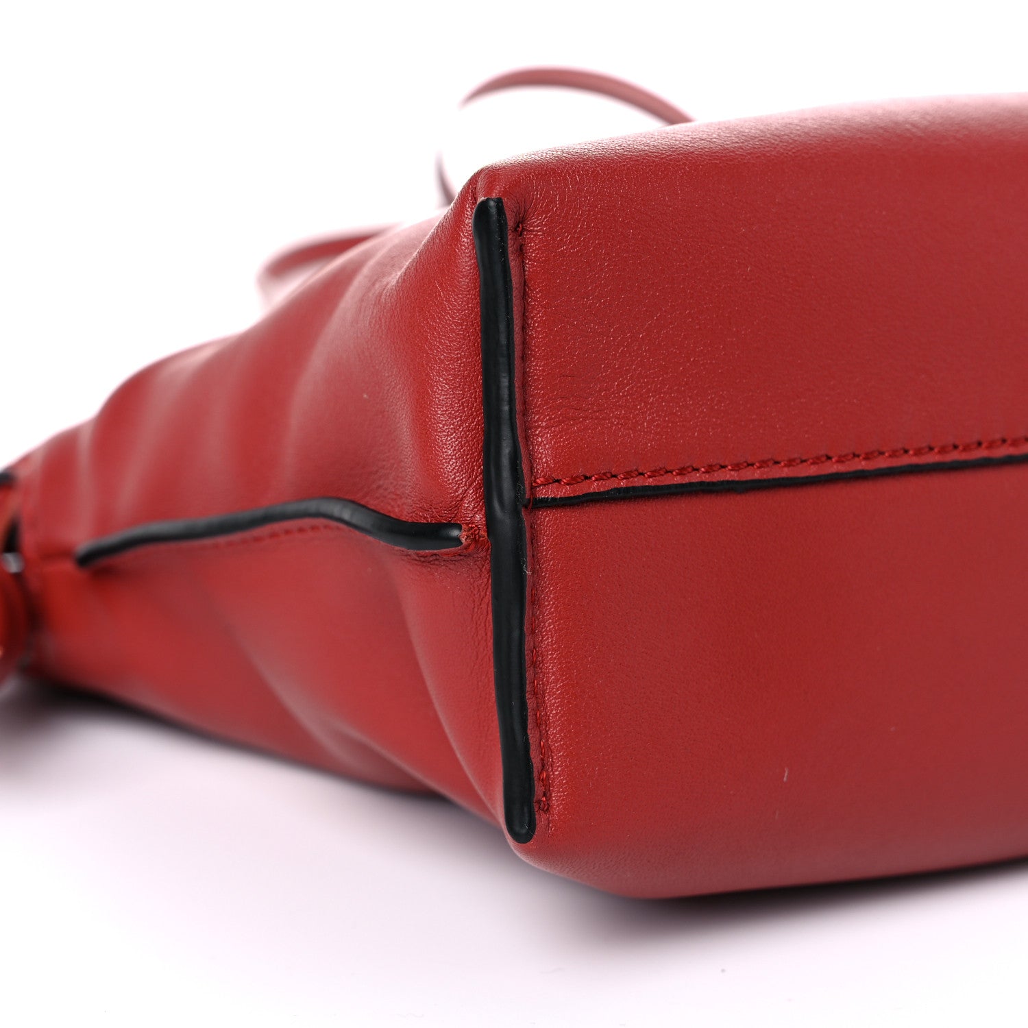 Loewe Calfskin Mini Flamenco Knot Clutch Red 7 of 9