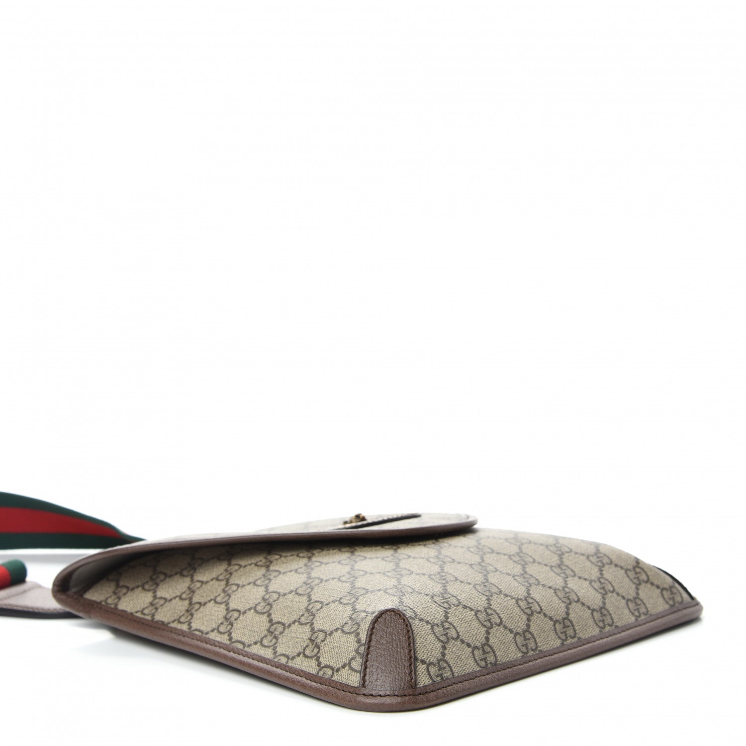 Gucci GG Supreme Monogram Web Medium Neo Vintage Flap Messenger Bag Beige New Acero 4 of 10