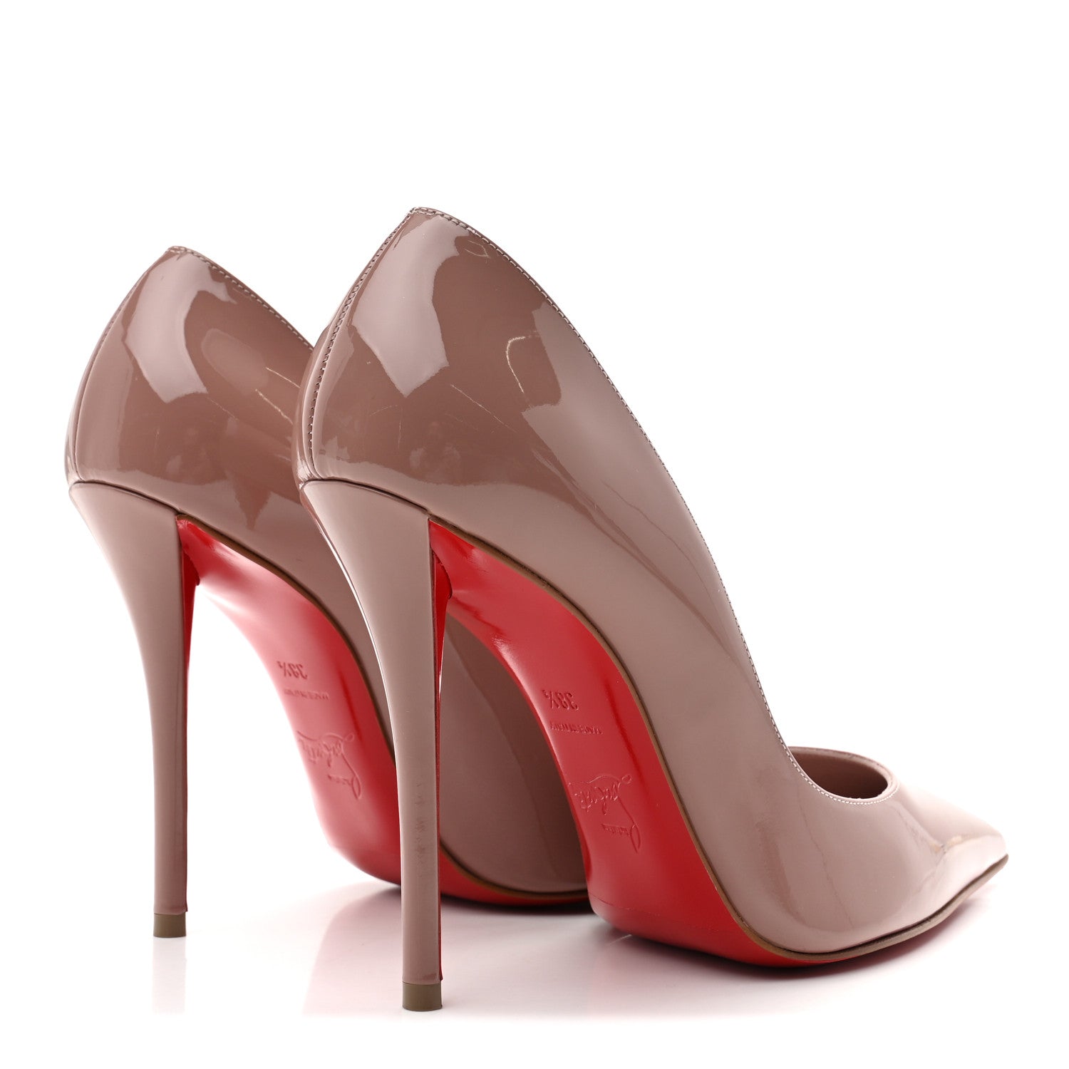Christian Louboutin Patent Miss Z 100 Pumps 38.5 Vintage Rose 5 of 9