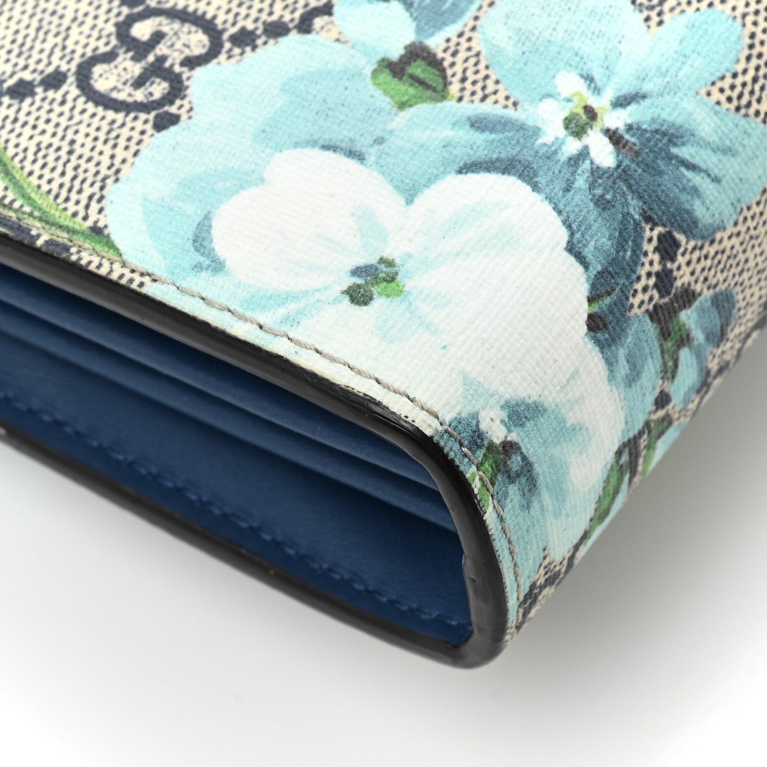 Gucci GG Supreme Monogram Blooms Mini Dionysus Chain Wallet Beige Blue Navy Vintage Blue 15 of 16