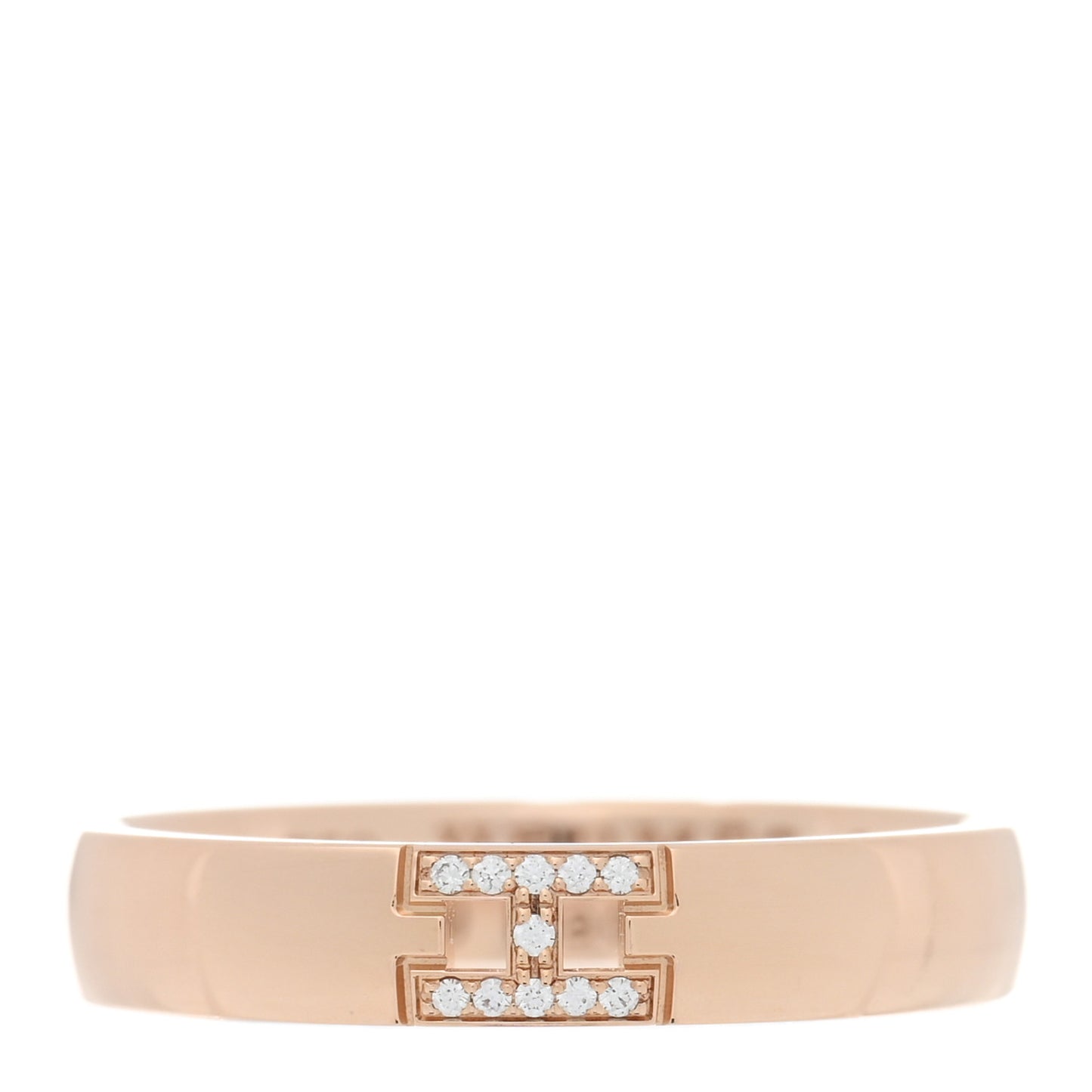 18K Rose Gold Diamond Ever Herakles Wedding Band Ring 54 6.75