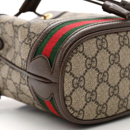 Gucci GG Supreme Monogram Web Small Ophidia Bucket Bag Brown 9 of 12
