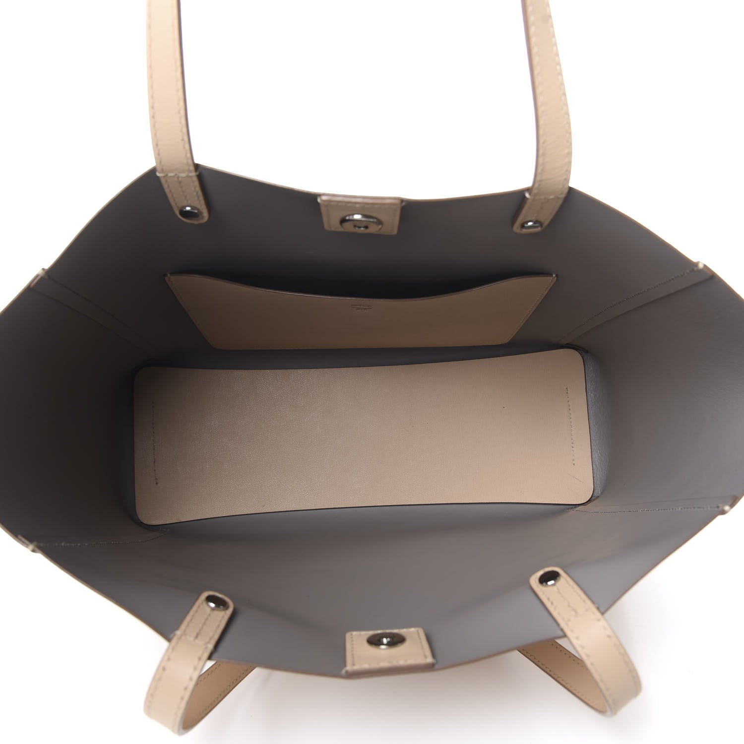 MCM Calfskin Medium Shopper Tote Latte Beige 5 of 9
