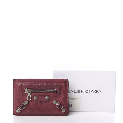 Balenciaga Agneau Giant 12 Silver Hardware Card Case Cassis 10 of 10