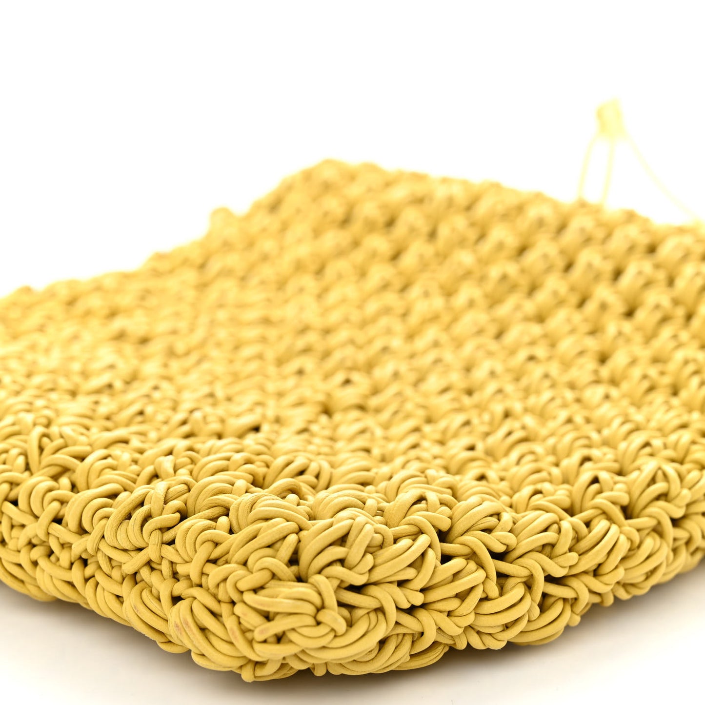 Crochet Nappa Shoulder Bag Yellow