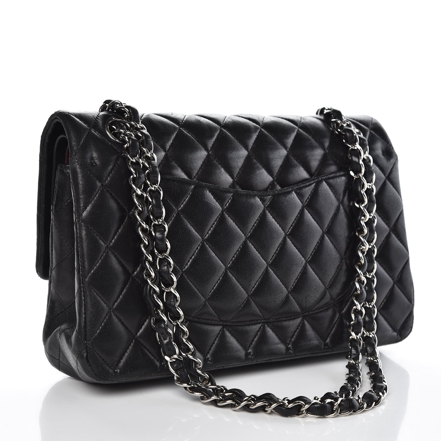 Chanel Lambskin Quilted Medium Double Flap Black 3 of 10