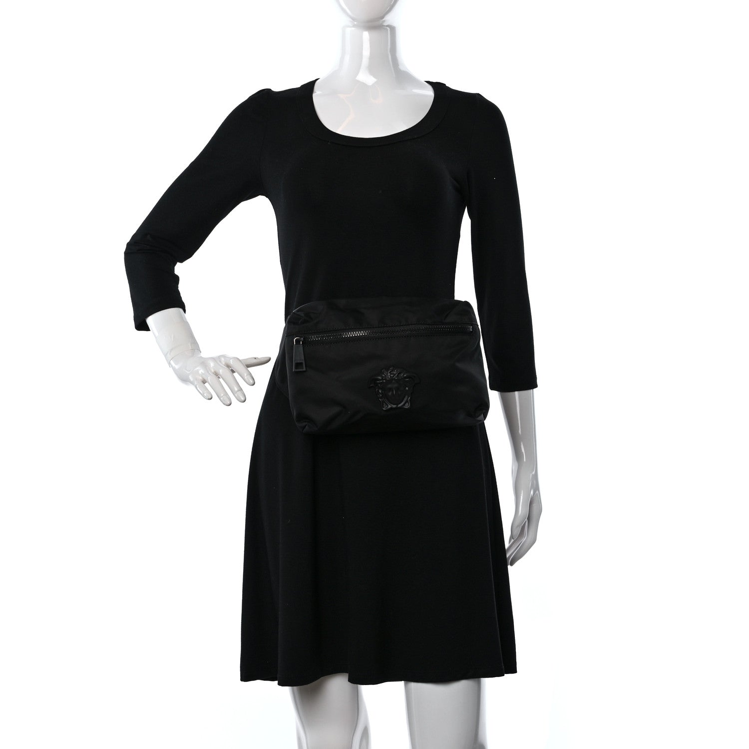 Versace Nylon Palazzo Medusa Belt Bag Black Ruthenium 2 of 9