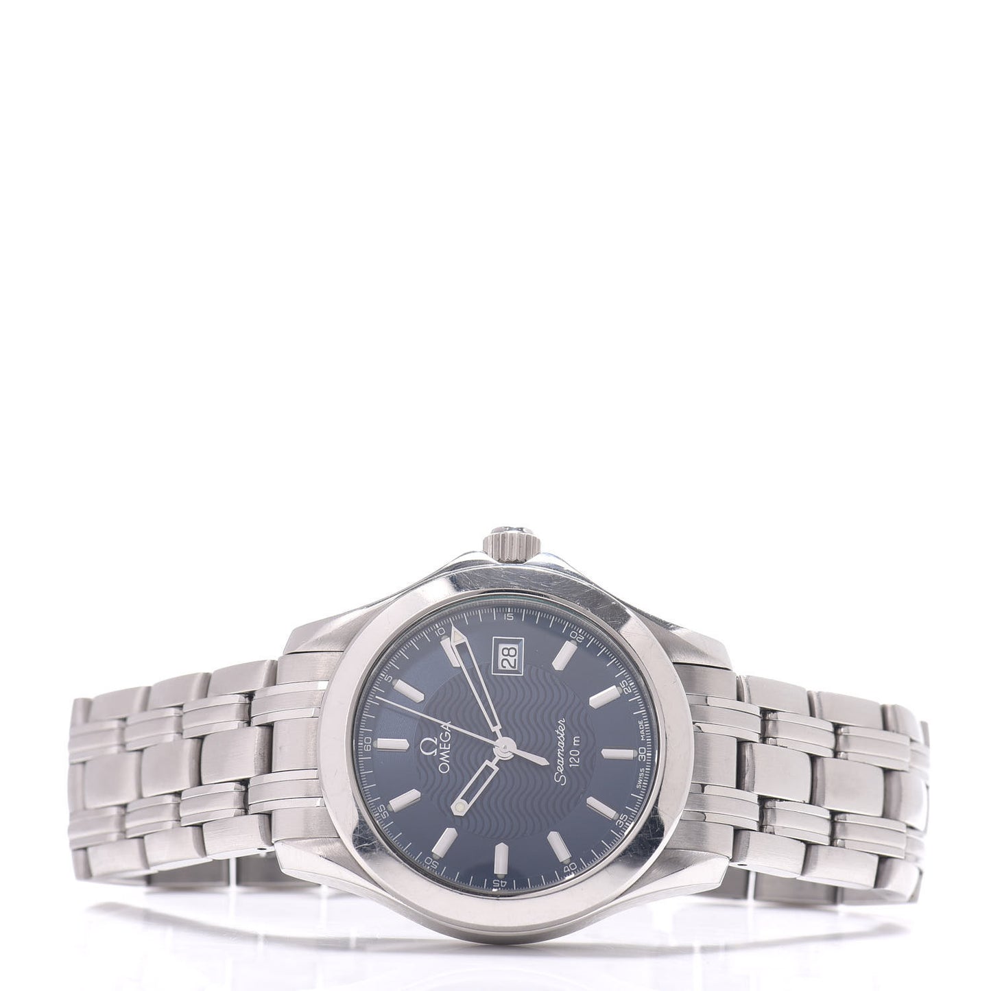 Stainless Steel 36mm Seamaster 120M Quartz Watch Blue 2511.81