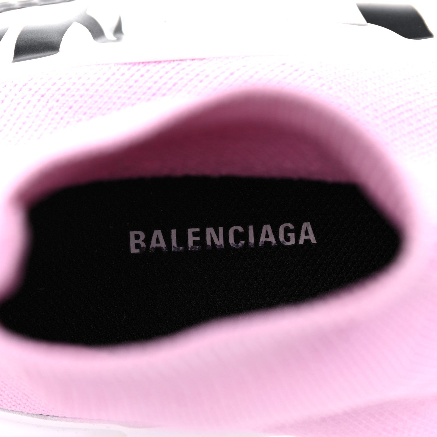Balenciaga Neoprene Knit Womens Speed Graffiti Sneakers 37 Light Pink White Black 7 of 14