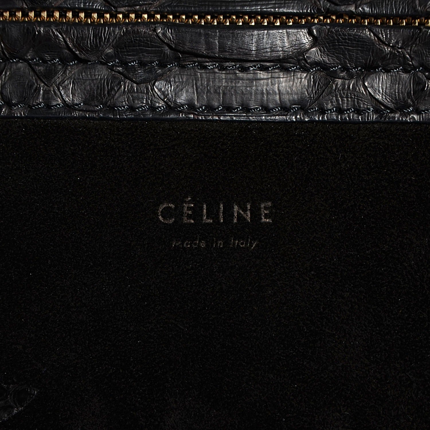 Celine Python Medium Phantom Luggage Black 6 of 8