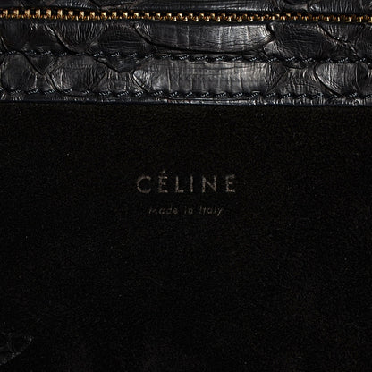 Celine Python Medium Phantom Luggage Black 6 of 8