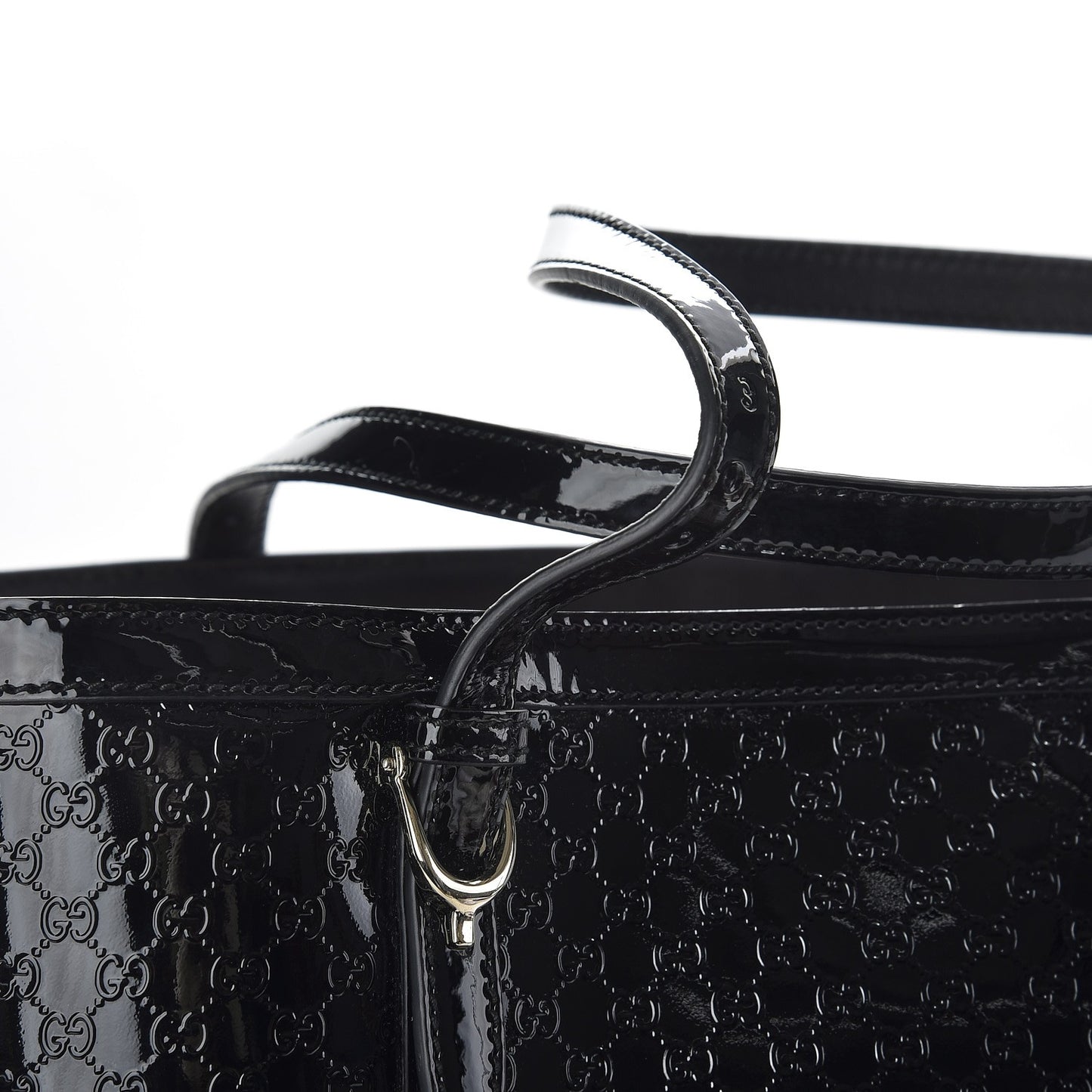 Patent Microguccissima Medium Nice Tote Black