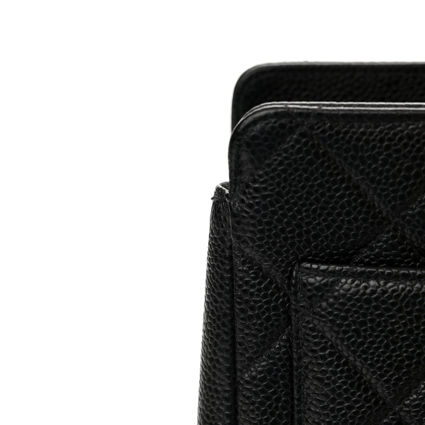 Caviar Quilted Zip Tote Black