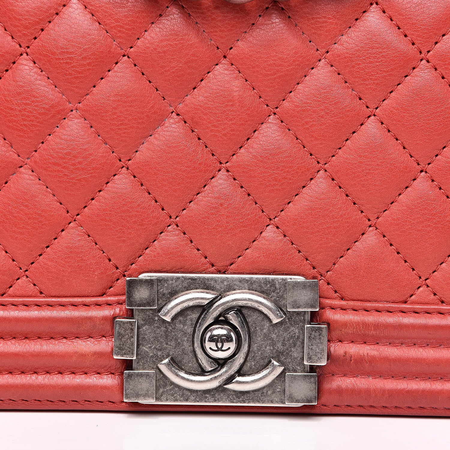 Chanel Calfskin Quilted Medium Boy Flap Red 11 of 15
