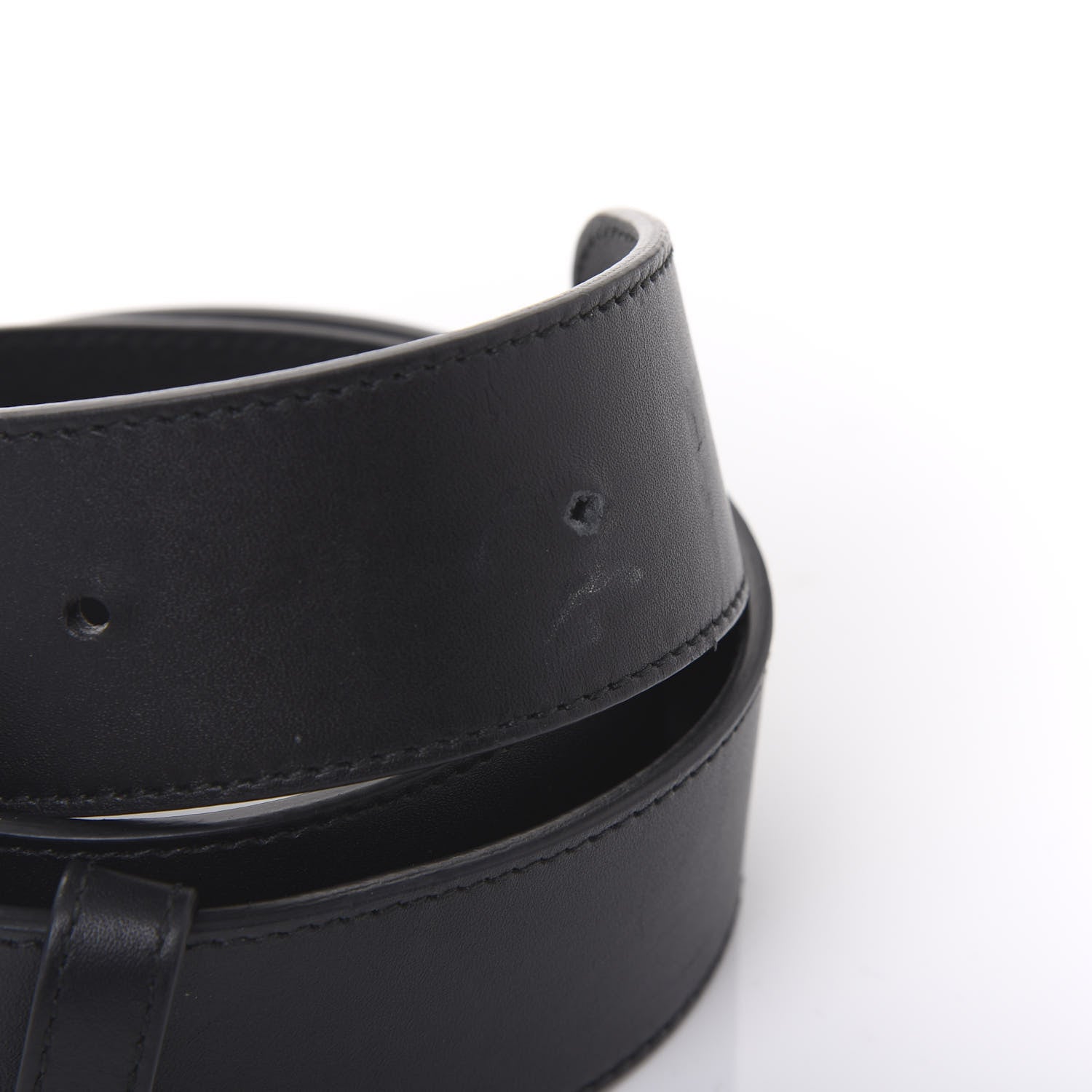 Gucci Moon Calfskin Scales Double G 40mm Belt 75 30 Black 6 of 6