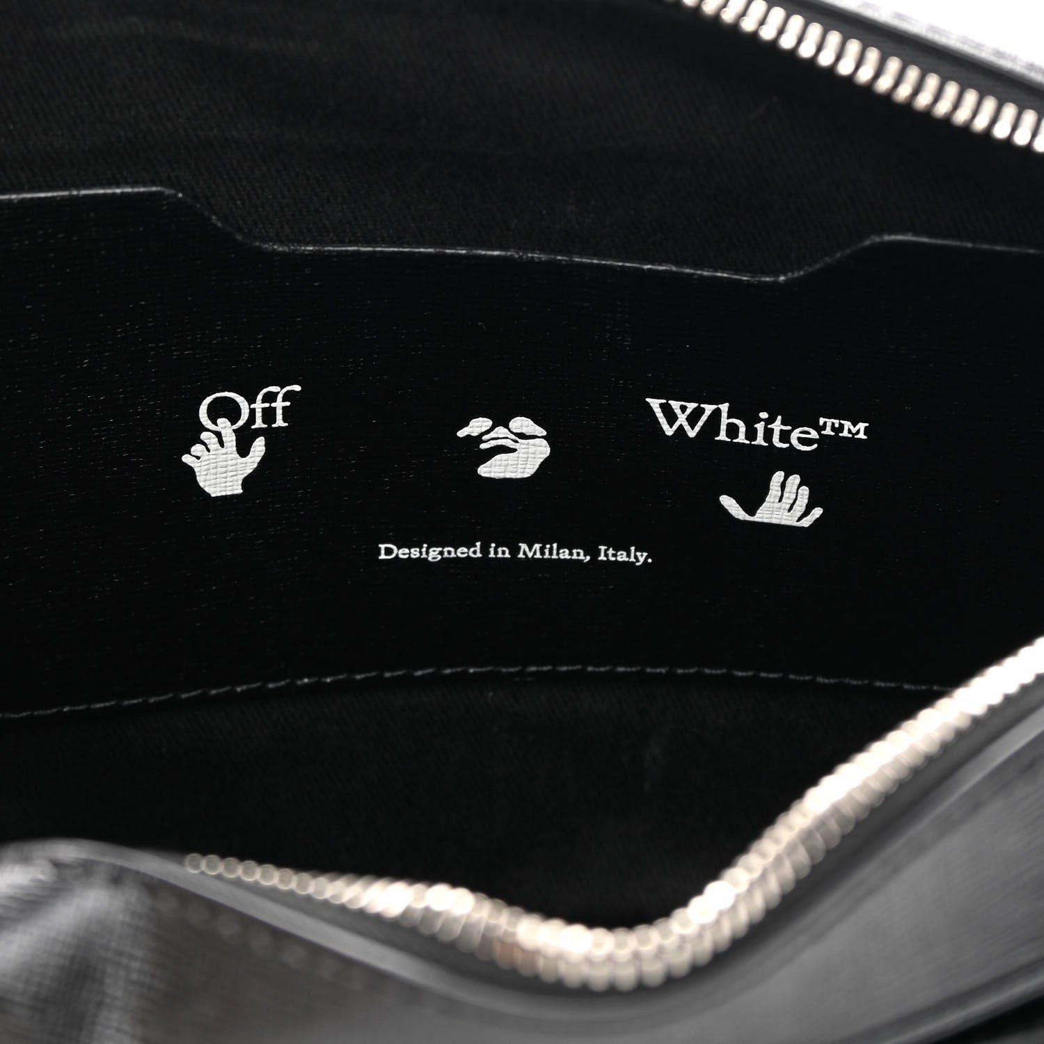 Off-White Saffiano Striped Diag Belt Bag Black 6 of 11