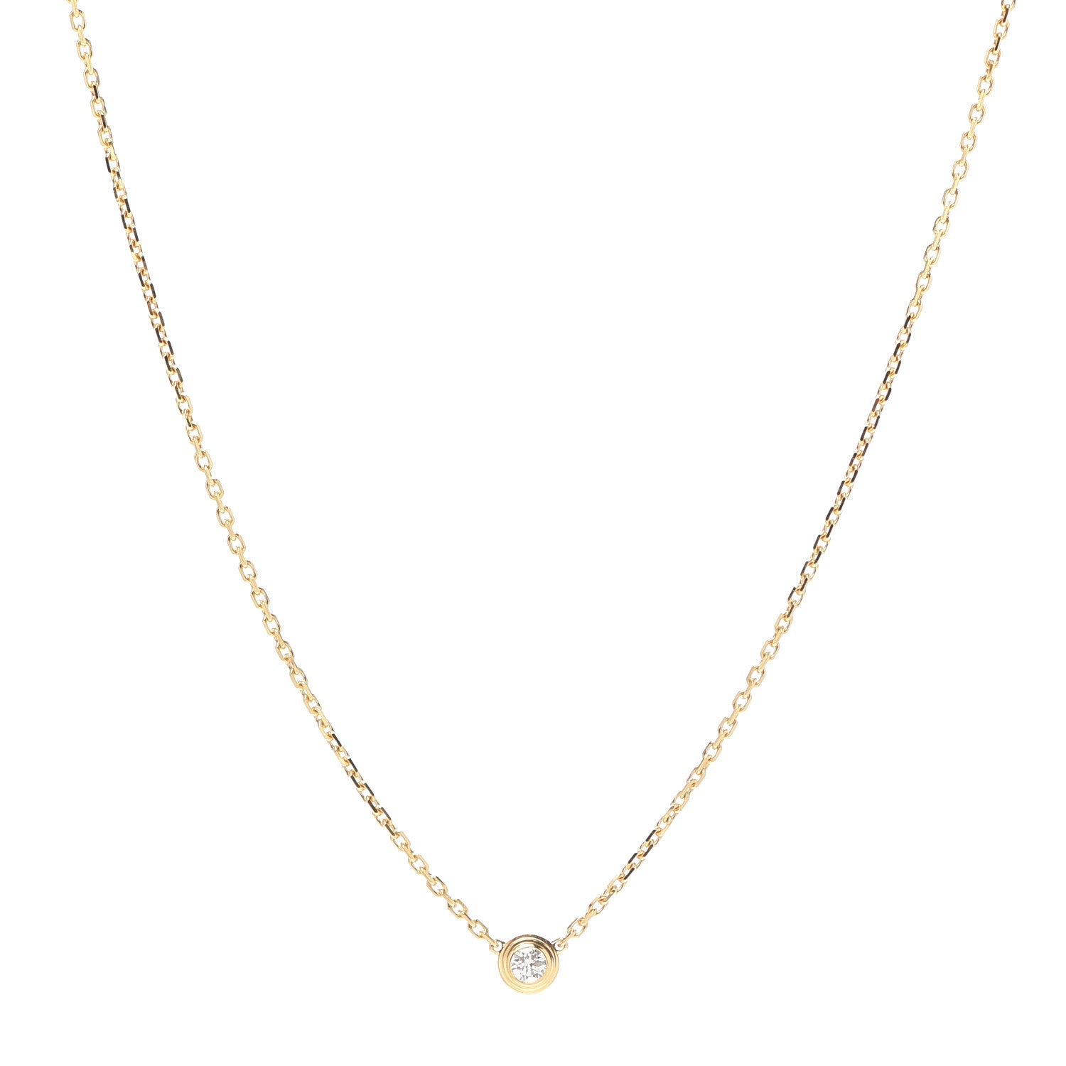 Cartier 18K Yellow Gold Diamond XS D'Amour Pendant Necklace 1 of 5