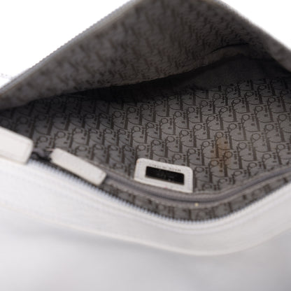 Christian Dior Calfskin Charms Whipstitch Gaucho Double Saddle Bag White 5 of 13