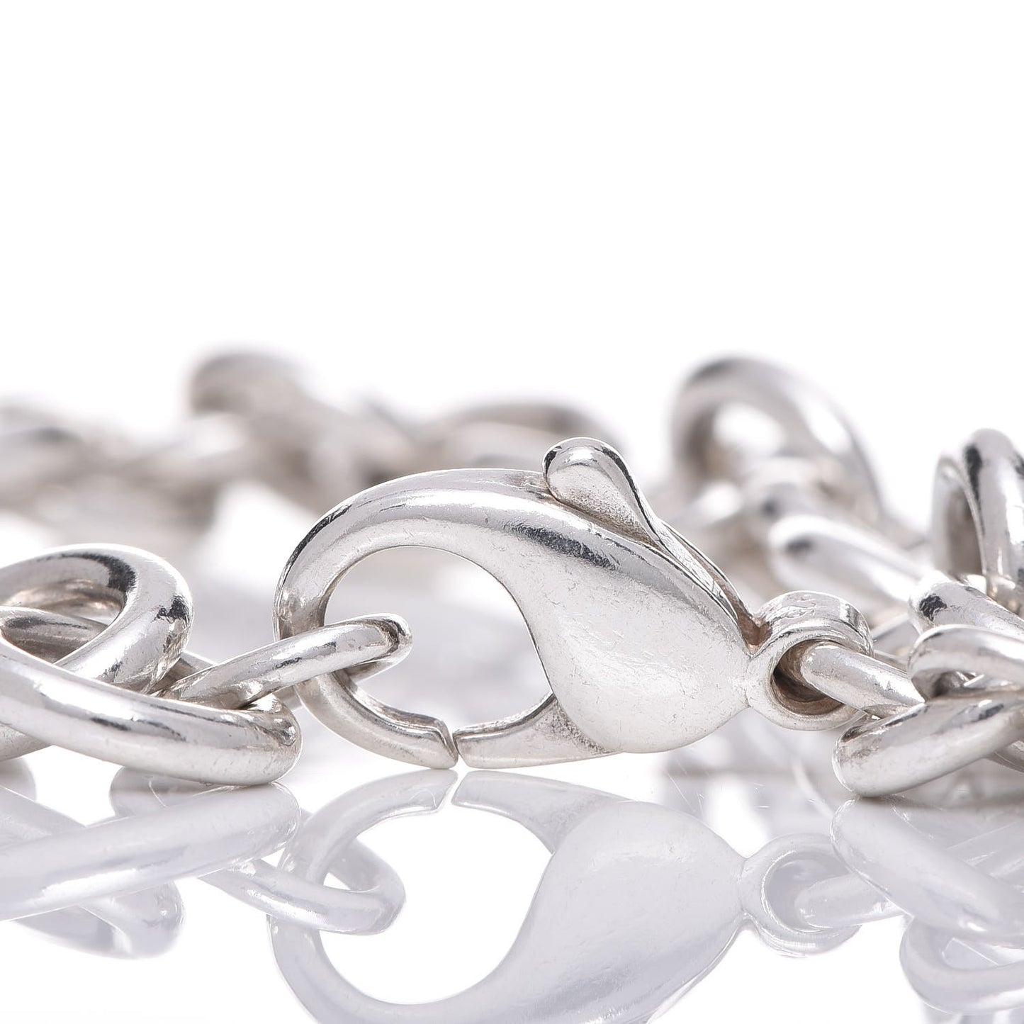 Sterling Silver Heart Tag Charm Bracelet