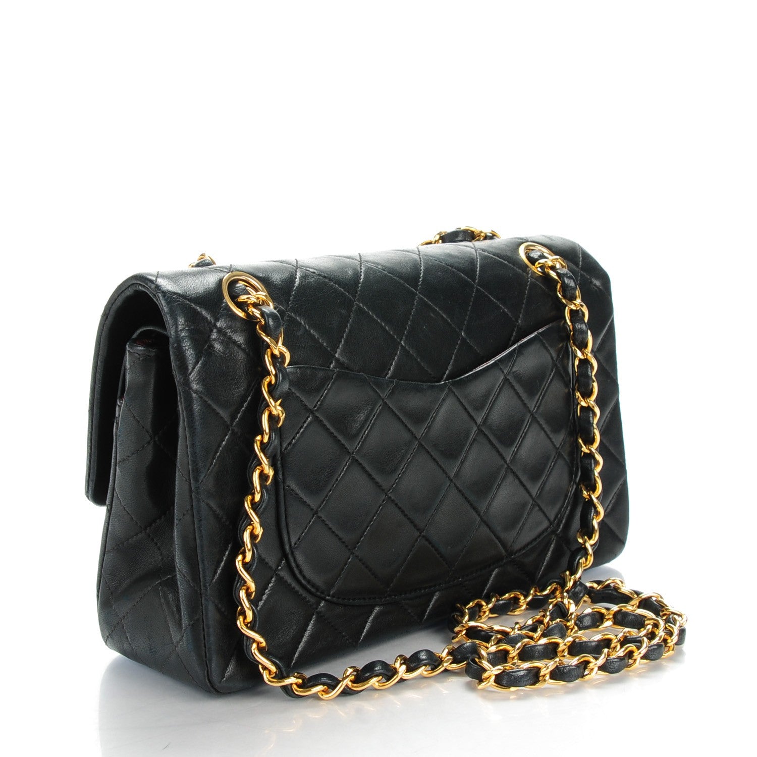 Chanel Lambskin Quilted Small Double Flap Black 3 of 9